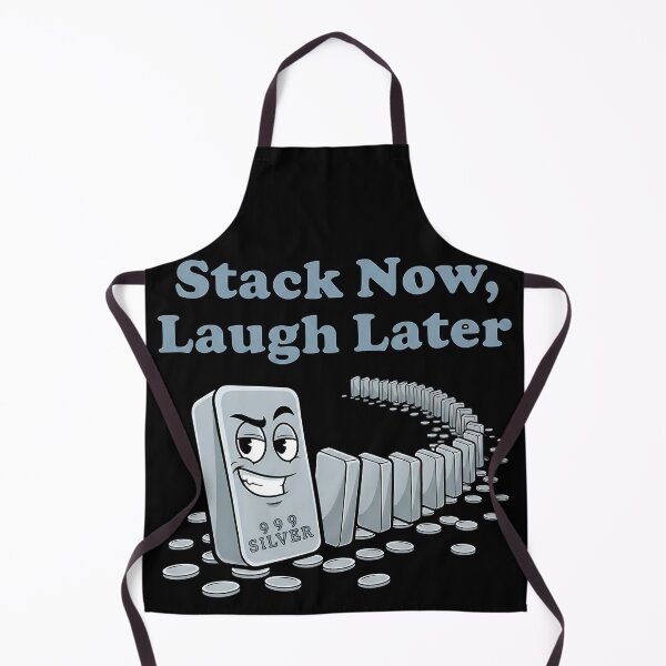Item preview, stack now laugh later funny silver stacker quote designed and sold by ArtDesignTp.
