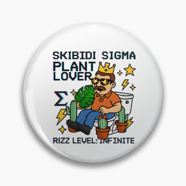 Item preview, Skibidi Sigma Plant Lover Rizz Level Infinite Monstera T-Shirt designed and sold by AnnDesignStudio.