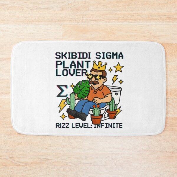 Item preview, Skibidi Sigma Plant Lover Rizz Level Infinite Monstera T-Shirt designed and sold by AnnDesignStudio.