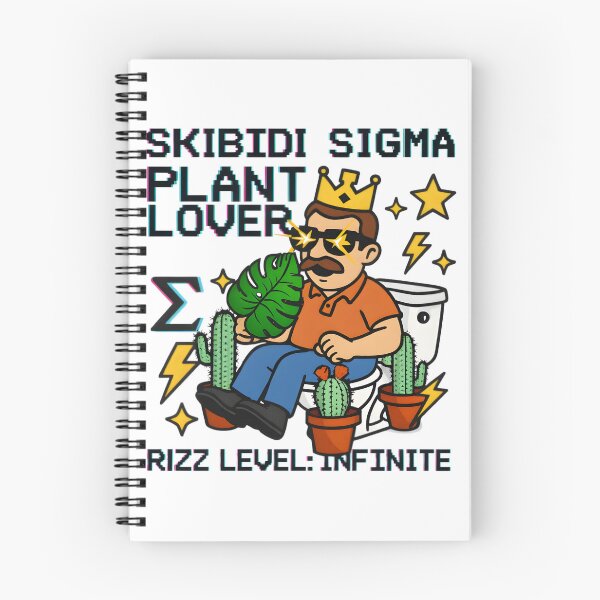 Item preview, Skibidi Sigma Plant Lover Rizz Level Infinite Monstera T-Shirt designed and sold by AnnDesignStudio.