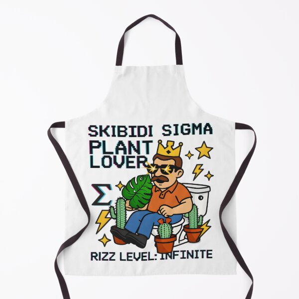 Item preview, Skibidi Sigma Plant Lover Rizz Level Infinite Monstera T-Shirt designed and sold by AnnDesignStudio.