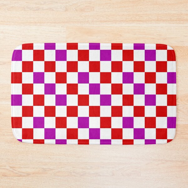 Item preview, Red White Purple Checkered Pattern Design  designed and sold by PatternTitan.