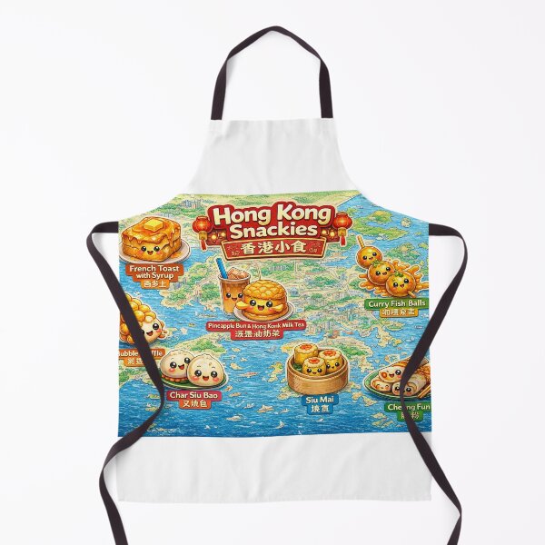 Item preview, Hong Kong Snackies – Cute Hong Kong Food Map designed and sold by DaigaaSikFaan.