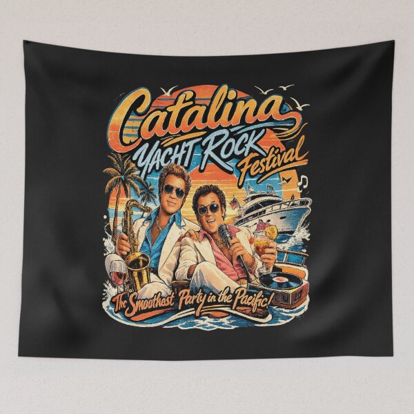 Item preview, Catalina Yacht Rock Festival Smoothest Party in the Pacific Retro Beach Shirt designed and sold by GhostDawgs.