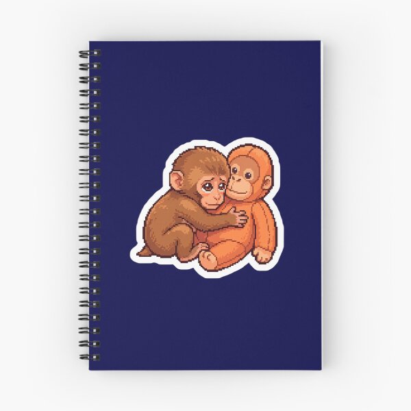 Item preview, Punch Monkey with Plushie - Cute Japanese Macaque designed and sold by PixelAlchemyHQ.
