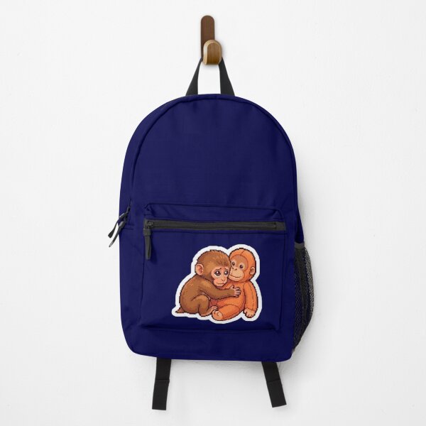 Item preview, Punch Monkey with Plushie - Cute Japanese Macaque designed and sold by PixelAlchemyHQ.
