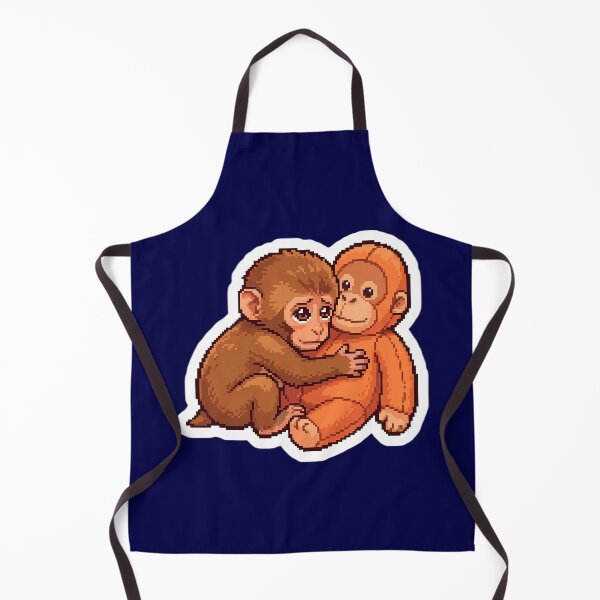 Item preview, Punch Monkey with Plushie - Cute Japanese Macaque designed and sold by PixelAlchemyHQ.