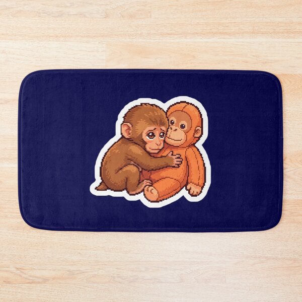 Item preview, Punch Monkey with Plushie - Cute Japanese Macaque designed and sold by PixelAlchemyHQ.