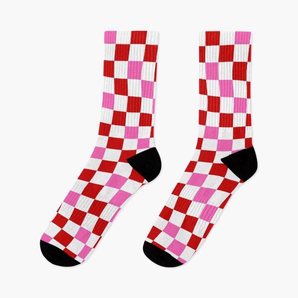 Item preview, Red White Pink Checkered Pattern Design  designed and sold by PatternTitan.