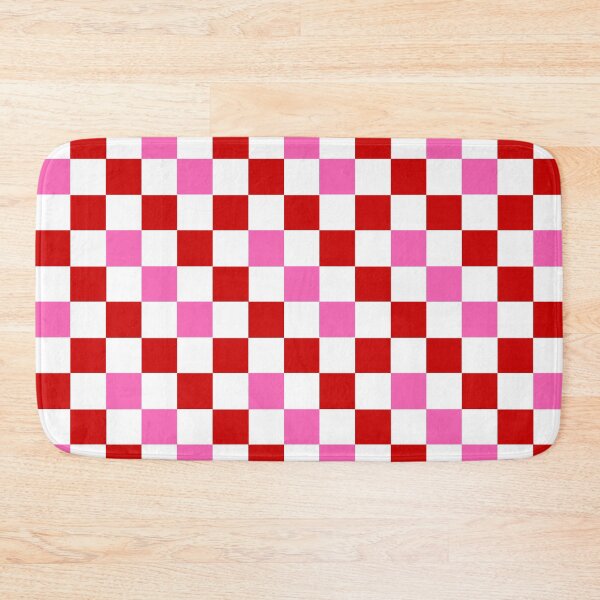 Item preview, Red White Pink Checkered Pattern Design  designed and sold by PatternTitan.