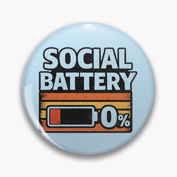 Item preview, Social Battery 0% Funny Introvert Shirt, Anti Social Humor designed and sold by GhostDawgs.