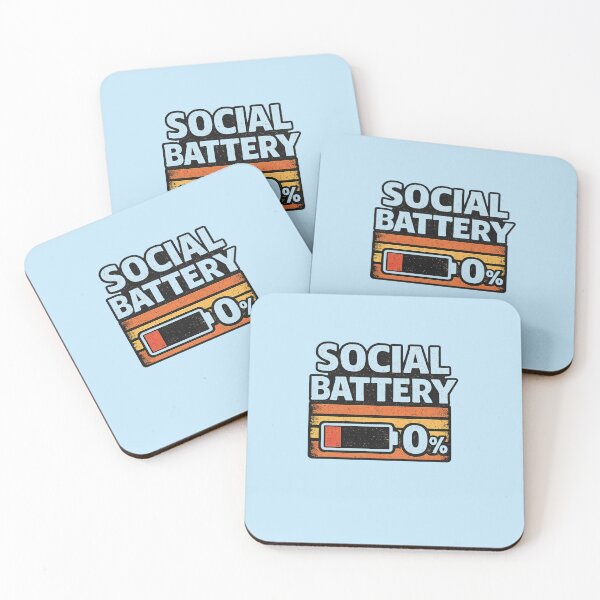 Item preview, Social Battery 0% Funny Introvert Shirt, Anti Social Humor designed and sold by GhostDawgs.