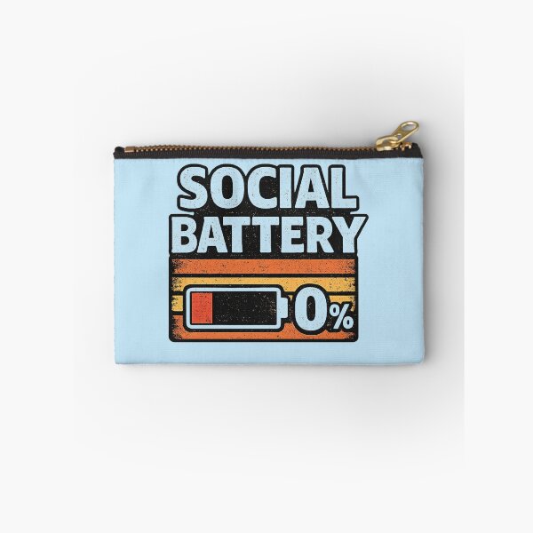 Item preview, Social Battery 0% Funny Introvert Shirt, Anti Social Humor designed and sold by GhostDawgs.