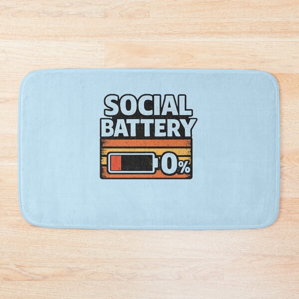 Item preview, Social Battery 0% Funny Introvert Shirt, Anti Social Humor designed and sold by GhostDawgs.
