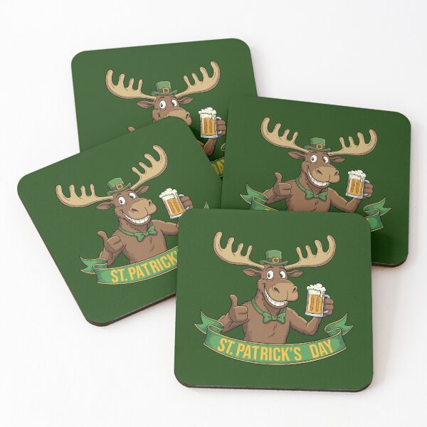 Item preview, Funny St Patrick’s Day Moose – Lucky Beer Irish Celebration designed and sold by CARPIO Creations.