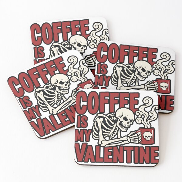 Item preview, coffee is my valentine cute caffeine lover art designed and sold by ArtDesignTp.