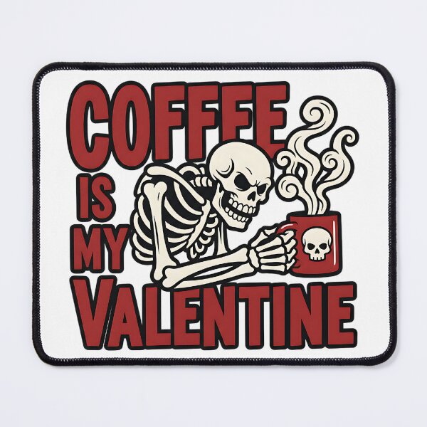 Item preview, coffee is my valentine cute caffeine lover art designed and sold by ArtDesignTp.