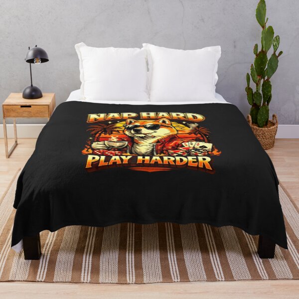 Item preview, Nap Hard Play Harder Poker Dog Shirt - Funny Shiba Inu Gambler Retro Tee designed and sold by GhostDawgs.