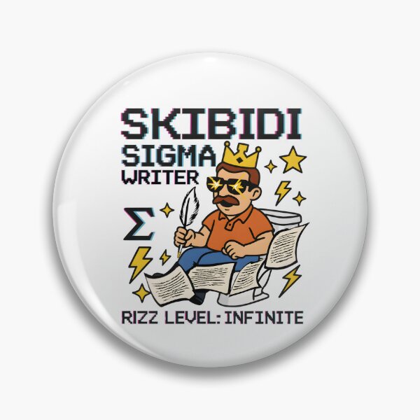 Item preview, Skibidi Sigma Writer Rizz Level Infinite designed and sold by AnnDesignStudio.