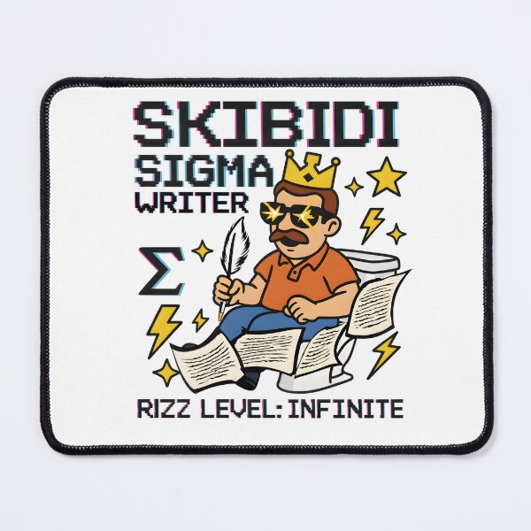 Item preview, Skibidi Sigma Writer Rizz Level Infinite designed and sold by AnnDesignStudio.