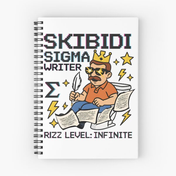 Item preview, Skibidi Sigma Writer Rizz Level Infinite designed and sold by AnnDesignStudio.