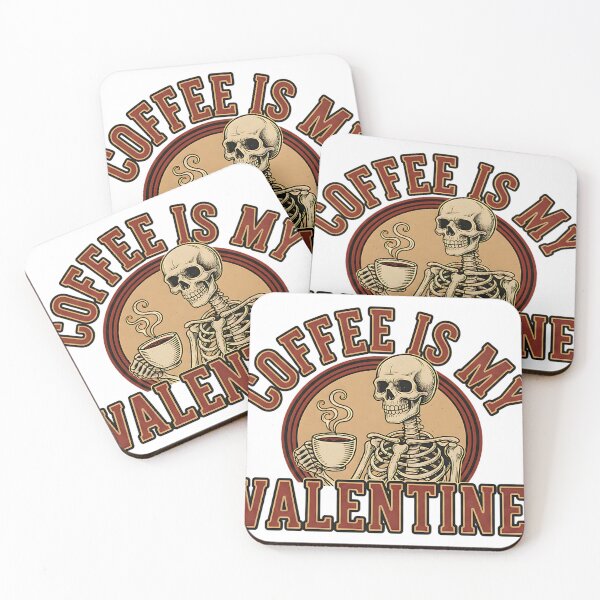 Item preview, coffee is my valentine funny coffee lover design designed and sold by ArtDesignTp.