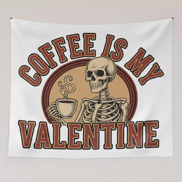 Item preview, coffee is my valentine funny coffee lover design designed and sold by ArtDesignTp.