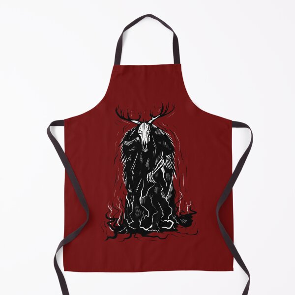 Item preview, Wendigo woodcut illustration burgundy designed and sold by Magpye.