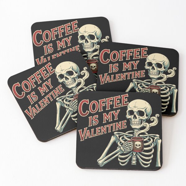 Item preview, coffee is my valentine funny caffeine lover quote designed and sold by ArtDesignTp.