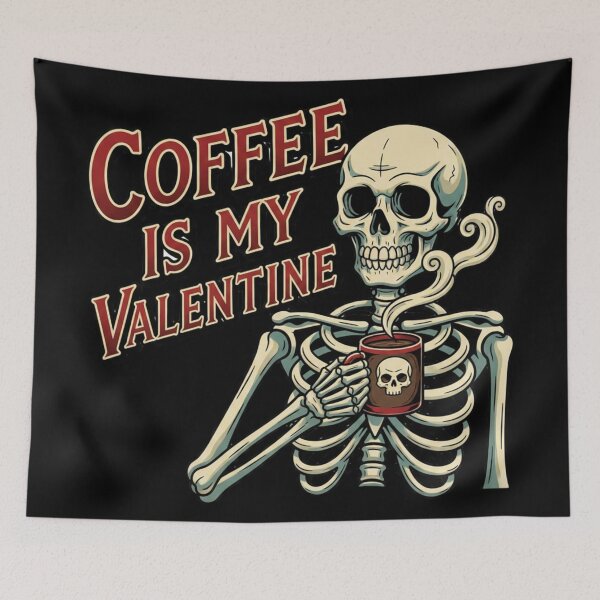 Item preview, coffee is my valentine funny caffeine lover quote designed and sold by ArtDesignTp.