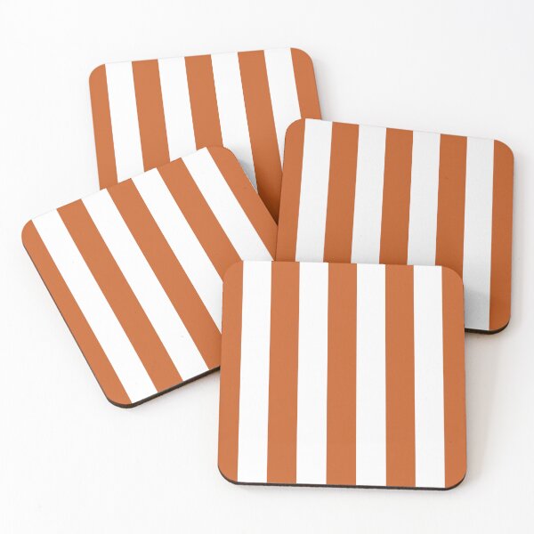 Item preview, Striped White And Burnt Orange Pattern designed and sold by pattern-archive.