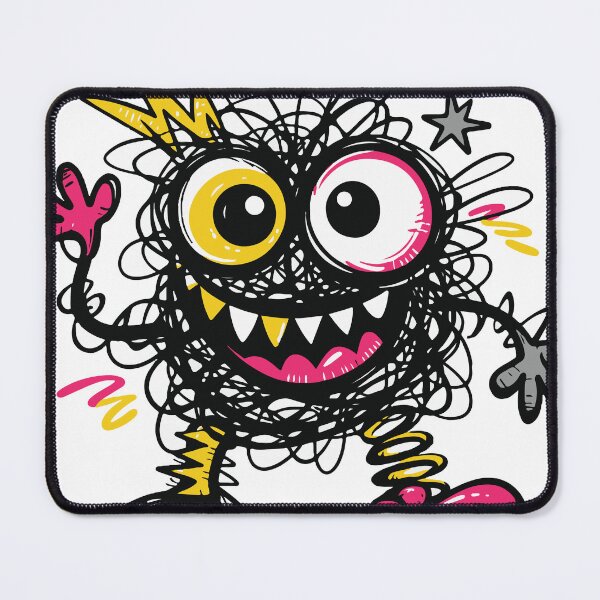 Item preview, A wild chaotic monster made from expressive scribble lines and playful shapes. The messy style gives the character a unique personality that fits perfectly designed and sold by Dejbar.