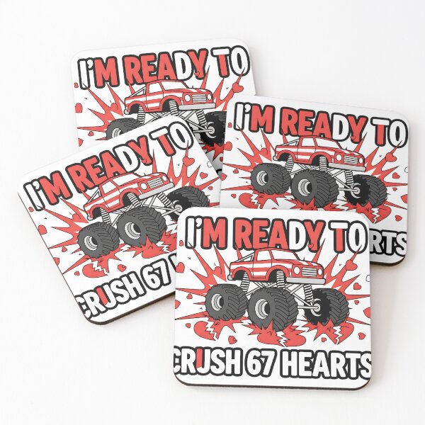 Item preview, ready to crush 67 hearts playful boys valentines designed and sold by ArtDesignTp.