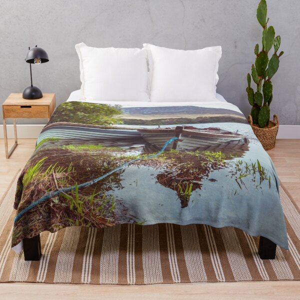 Item preview, Two Boats Resting at the Connemara Shore designed and sold by AshleyMobleyArt.