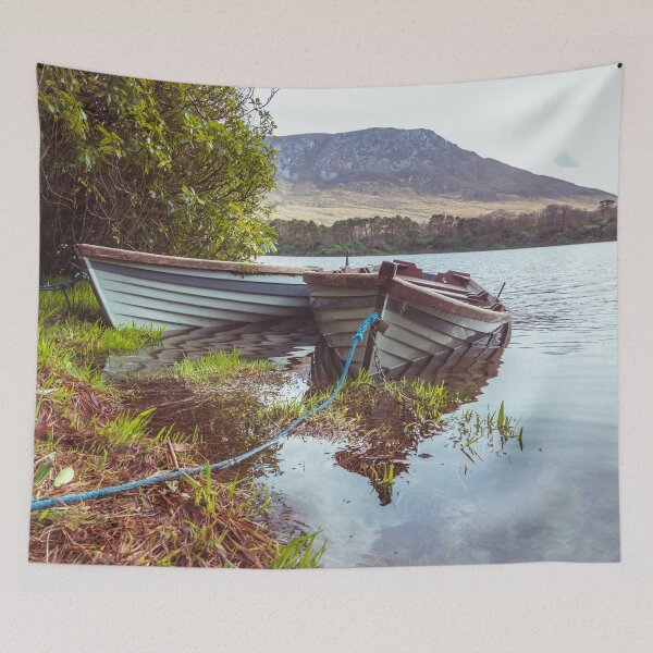 Item preview, Two Boats Resting at the Connemara Shore designed and sold by AshleyMobleyArt.
