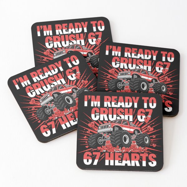 Item preview, funny crush 67 hearts boys valentines quote designed and sold by ArtDesignTp.
