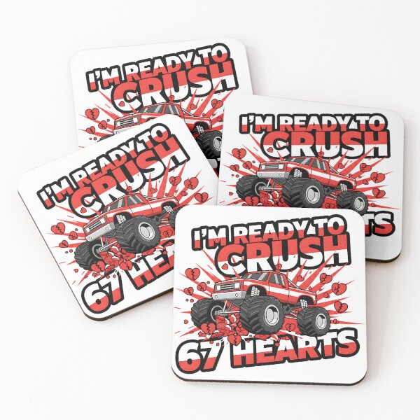 Item preview, im ready to crush 67 hearts funny kids valentines designed and sold by ArtDesignTp.