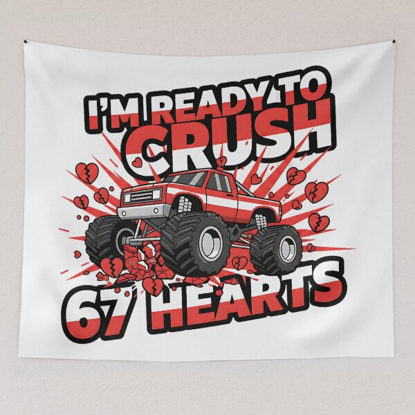 Item preview, im ready to crush 67 hearts funny kids valentines designed and sold by ArtDesignTp.
