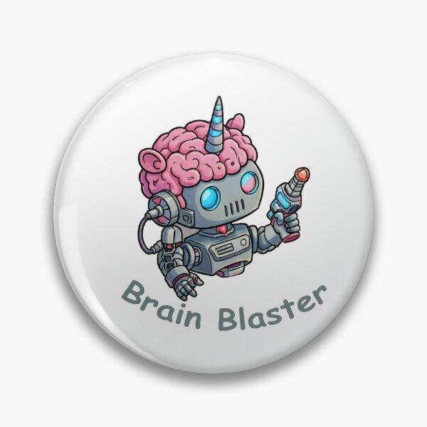 Item preview, Brain Blaster - Sci-Fi Unicorn Robot Character Art designed and sold by Original-Vibes.