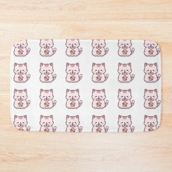 Item preview, Cute Kawaii Cat Drinking Bubble Tea  designed and sold by Veracity Art .