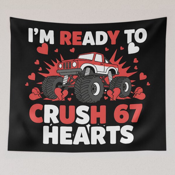 Item preview, crush 67 hearts funny boys classroom valentines designed and sold by ArtDesignTp.