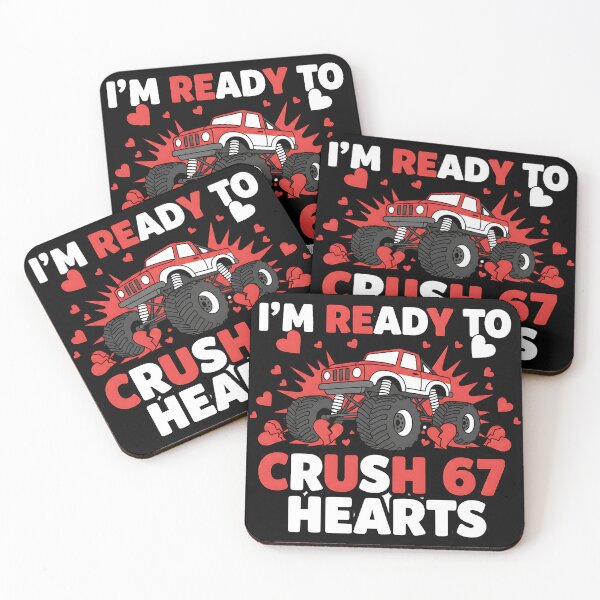 Item preview, crush 67 hearts funny boys classroom valentines designed and sold by ArtDesignTp.