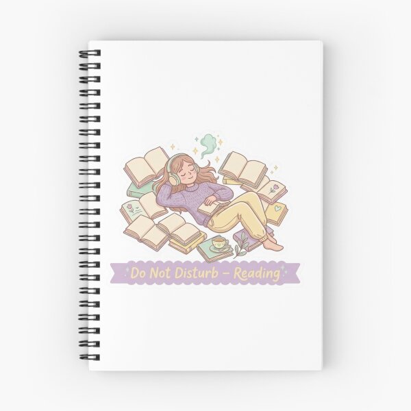Item preview, Do Not Disturb Reading – Cozy Book Aesthetic BookTok Reader Illustration designed and sold by SirensSageStone.