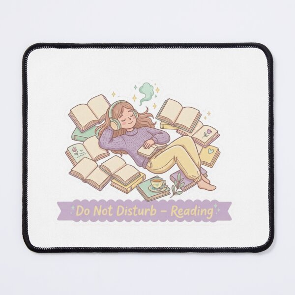 Item preview, Do Not Disturb Reading – Cozy Book Aesthetic BookTok Reader Illustration designed and sold by SirensSageStone.