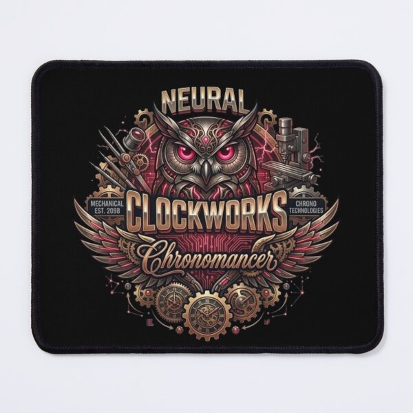 Item preview, Neural Clockworks – Steampunk Owl Chronomancer Design designed and sold by Dogandesighn.