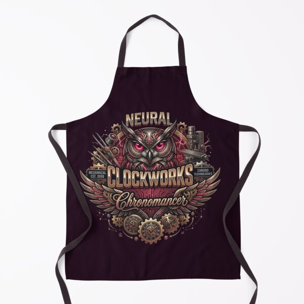 Item preview, Neural Clockworks – Steampunk Owl Chronomancer Design designed and sold by Dogandesighn.