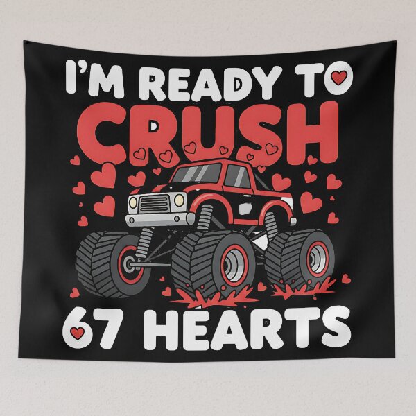 Item preview, im ready to crush 67 hearts boys valentines design designed and sold by ArtDesignTp.