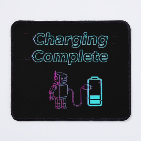 Item preview, Charging Complete – Neon Cyberpunk Robot designed and sold by trend-forge.