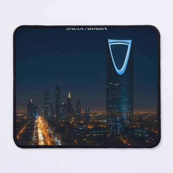 Item preview, Riyadh Skyline at Night Saudi Arabia — Kingdom Centre Tower Wall  Art Print, City Lights Travel Poster, Modern KSA Decor designed and sold by GoldenVerseArt.