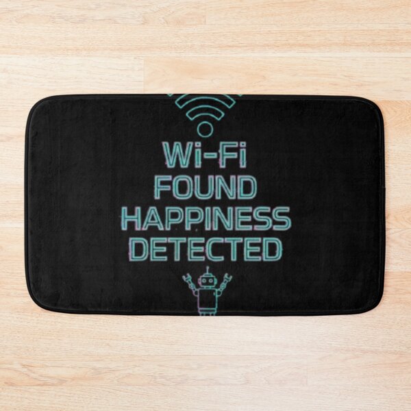 Item preview, Wi-Fi Found Happiness Detected – Neon Robot designed and sold by trend-forge.